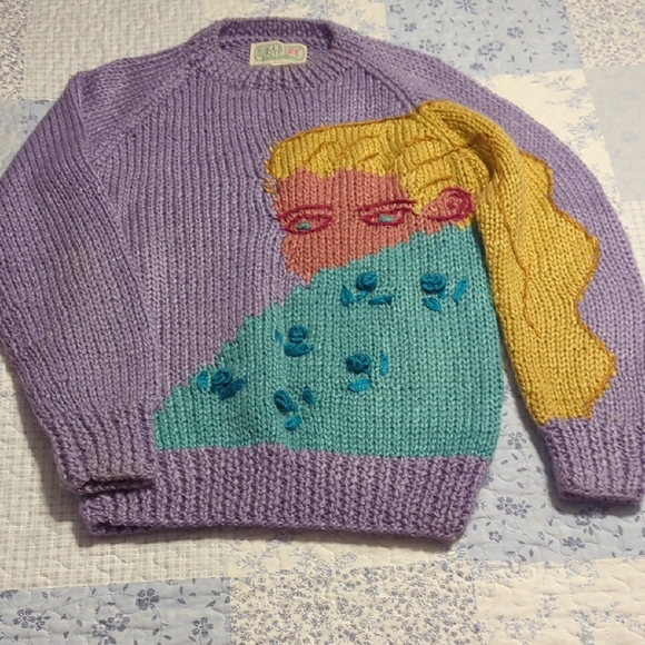 Huk-A-Poo Blonde Hair Lady Sweater